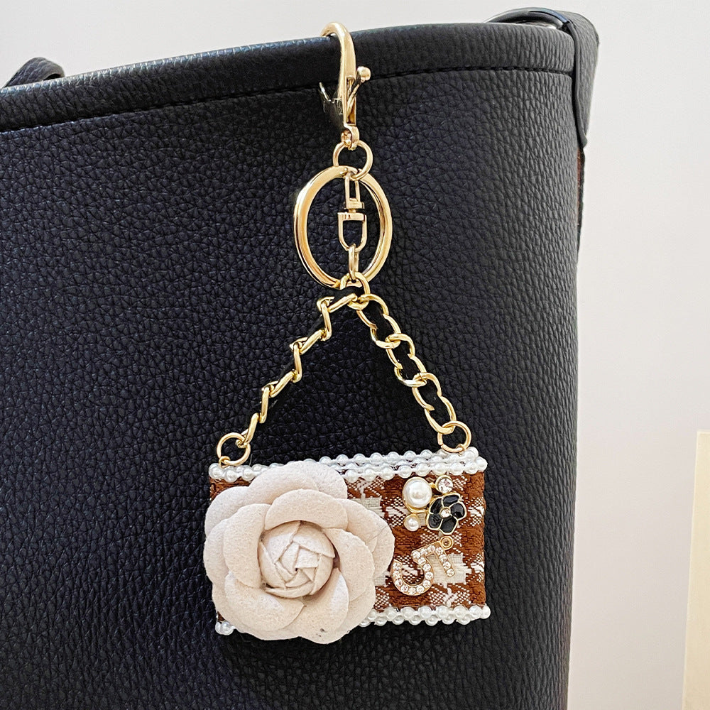 Wholesale Camellia Bag Style Keychain